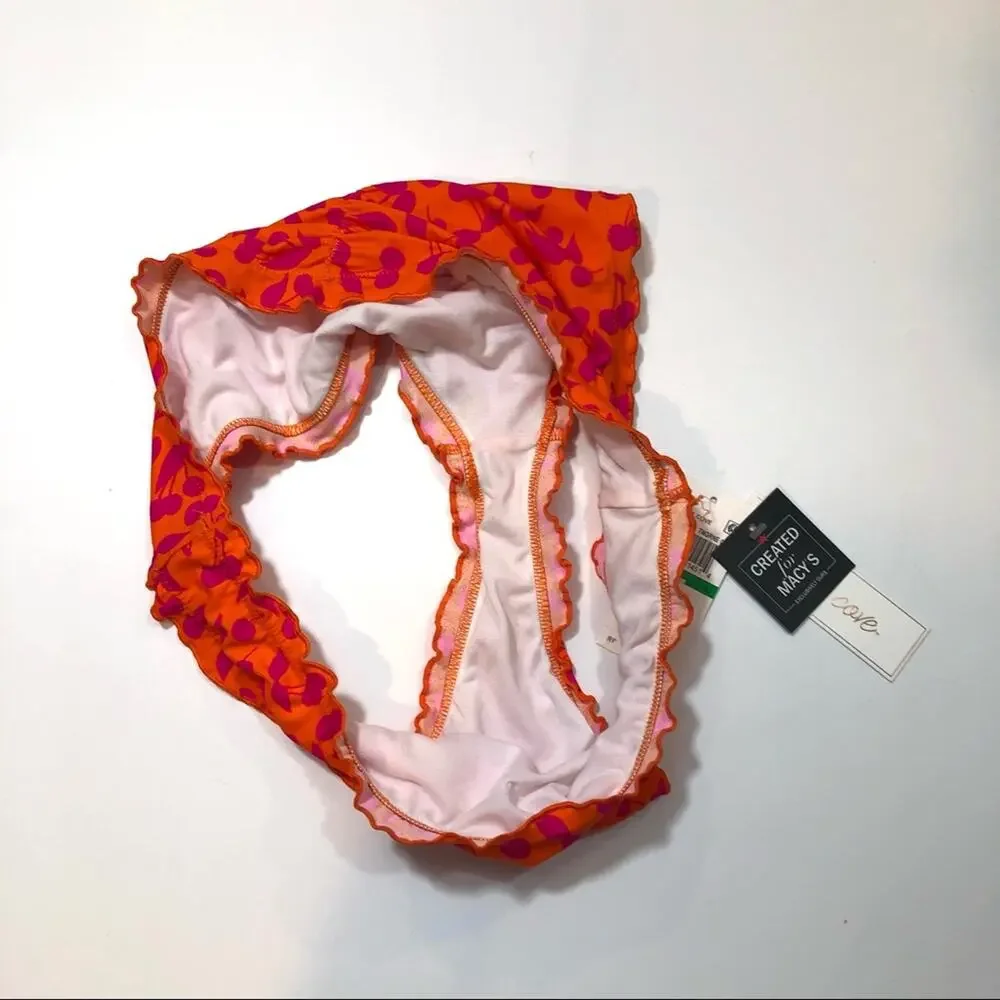 Salt+Cove TANGERINE Ruffled Bikini Swim Bottom